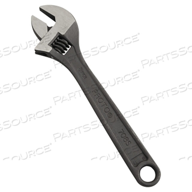 OEM#: 708SBPROTOBLACK ADJUSTABLE WRENCH, 8 IN L, 1-1/8 IN OPENING, BLACK OXIDE by Proto