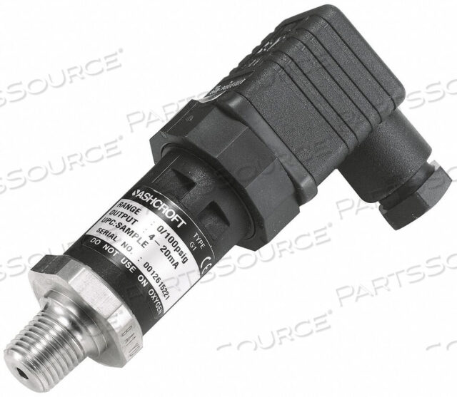 OEM#: G17M0242DO200#D3845 PRESSURE TRANSDUCER RANGE 0 TO 200 PSI by Ashcroft Inc.