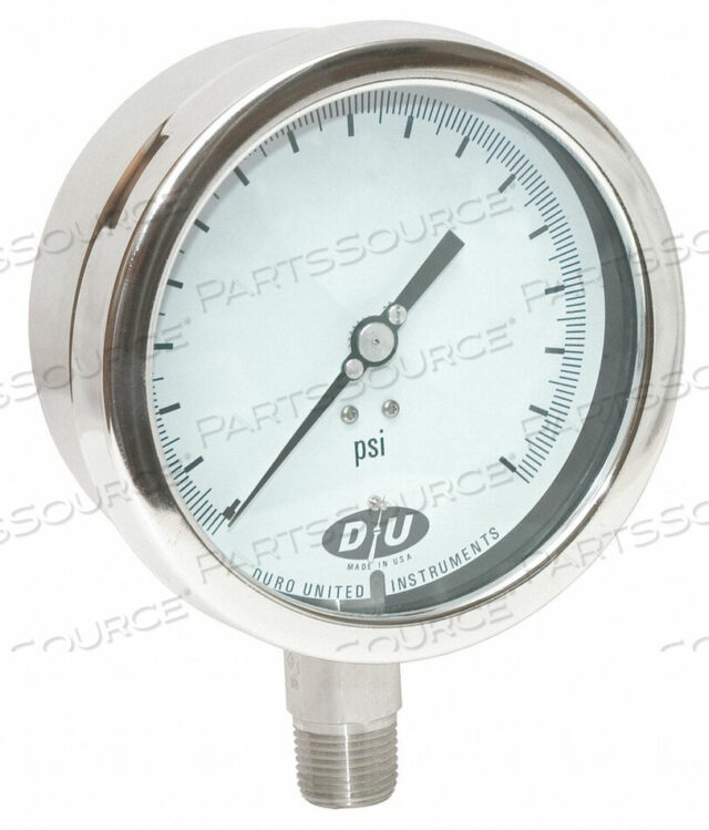 OEM#: 4207-2133-CERTD7959 COMPOUND GAUGE 30 HG TO 15 PSI 4-1/2IN by Duro