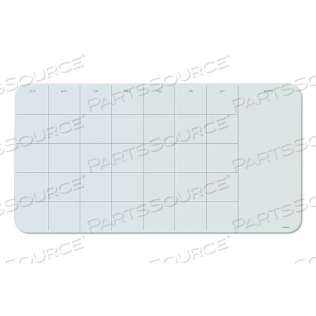 CUBICLE GLASS DRY ERASE UNDATED FOUR WEEK CALENDAR BOARD, 23 X 12, WHITE