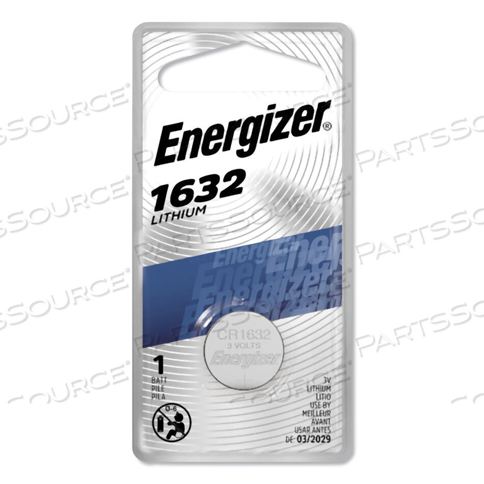 Replaces Energizer ECR1632BPPANASONIC 3 VOLT 120 MAH LITHIUM MANGANESE DIOXIDE CR1632/BN BATTERY.