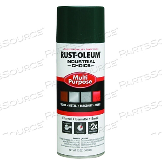 OEM#: 1638830INDUSTRIAL CHOICE 1600 SYSTEM ENAMEL AEROSOL, 12 OZ, HUNTER GREEN, HIGH-GLOSS by Rust-Oleum