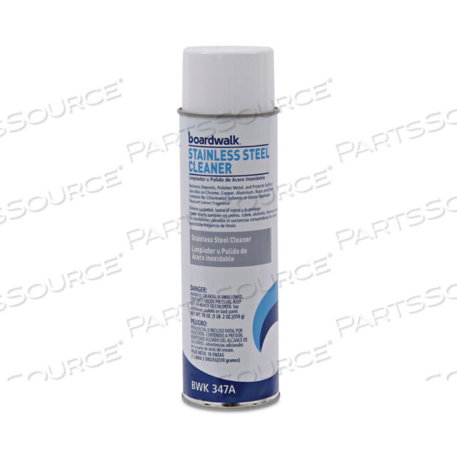 OEM#: 1041284STAINLESS STEEL CLEANER AND POLISH, LEMON, 18 OZ AEROSOL SPRAY by Boardwalk