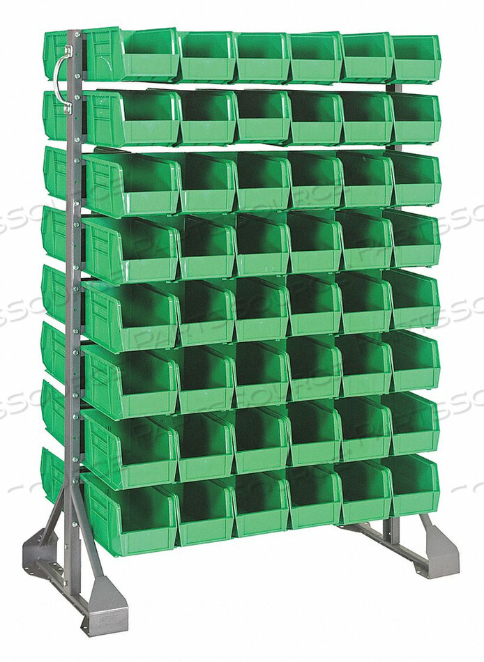 OEM#: QRU-16D-230-96GNBIN RAIL FLOOR RACK 96 BINS GREEN by Quantum Storage Systems