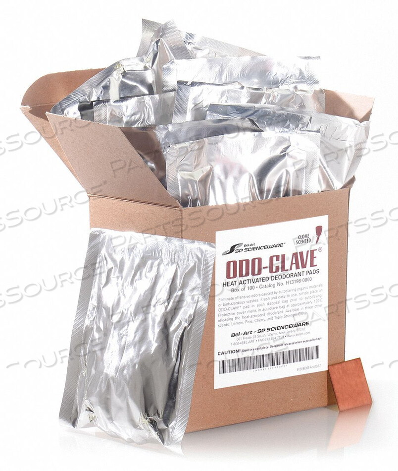OEM#: H13198-0000AUTOCLAVE BAG DEODORANT PAD CLOVE PK100 by Bel-Art Products