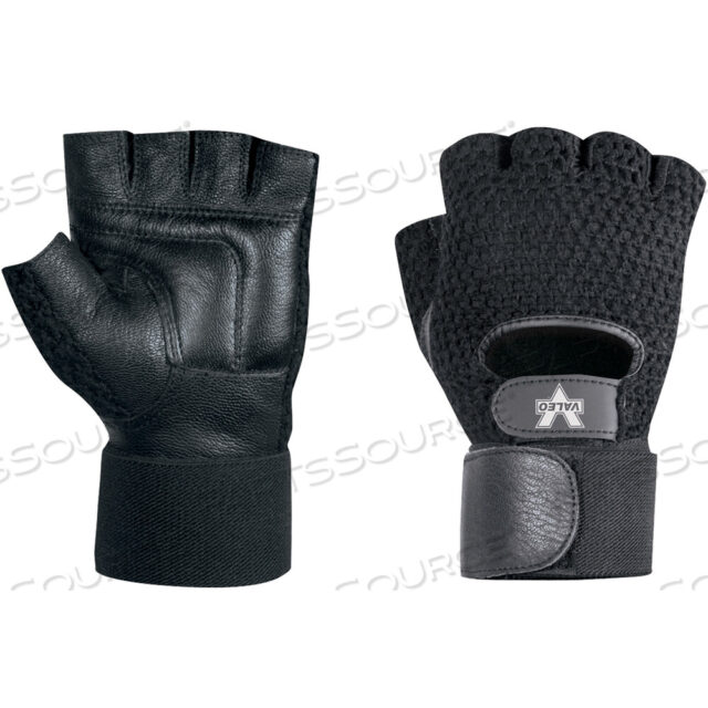 OEM#: GLV1015MMESH MATERIAL HANDLING FINGERLESS GLOVES W/ WRIST STRAP, MEDIUM, BLACK, 2 PAIRS/CASE by BOX Partners (Box Acquisitions, LLC)