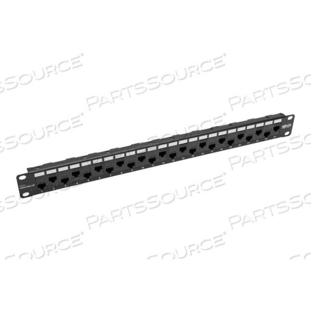 OEM#: N254-024-OF24-PORT CAT5E/6 FEED-THROUGH PATCH PANEL RJ45 1URM TAA by Tripp Lite