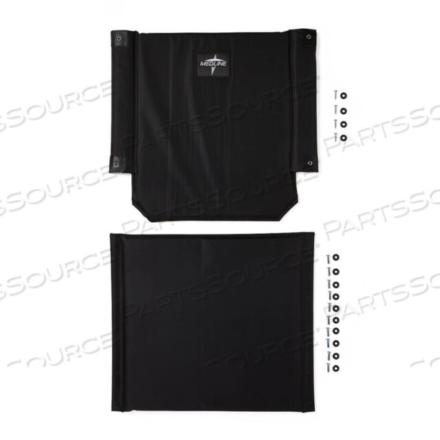 OEM#: WCA806927K4S20 K4 LIGHTWEIGHT WHEELCHAIR UPHOLSTERY KIT - BLACK by Medline Industries, Inc.