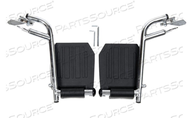 OEM#: WCA806965HCMPSWING-AWAY STEEL FOOTREST FOR EXCEL 2000 WHEELCHAIR - BLACK by Medline Industries, Inc.