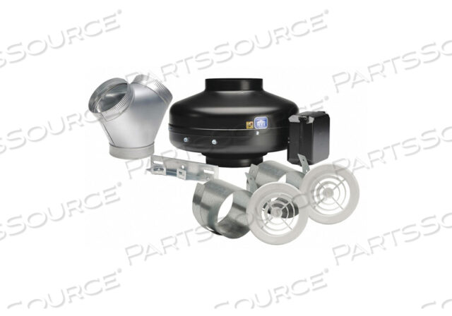 OEM#: KIT-PV200X-DVSTEEL 9 D 8.5 H 13.1 W INLINE DUCT FAN by S&P USA Ventilation Systems