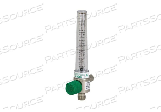 0 - 5 LPM LEFT ELBOW O2 CHROME FLOWMETER