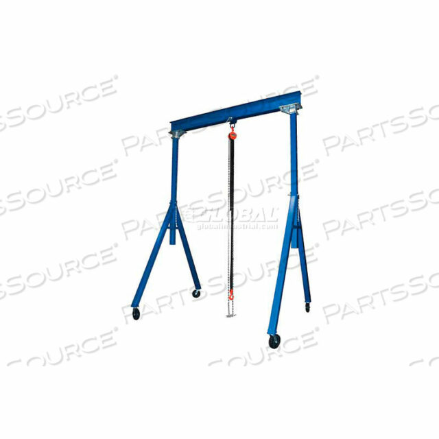 OEM#: AHS-4-15-12ADJUSTABLE HEIGHT STEEL GANTRY CRANE, 15W X 76-12H, 4000 LB. CAPACITY by Vestil Manufacturing Corp.