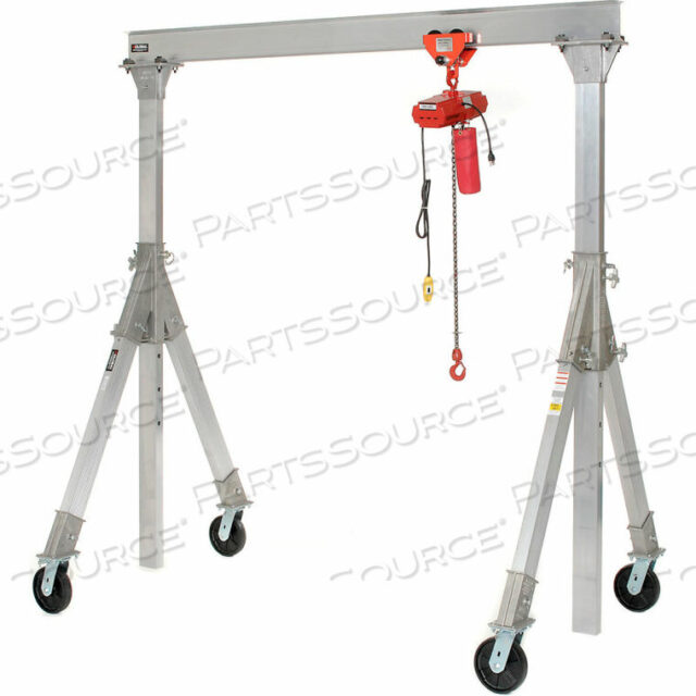 OEM#: AHA-4-10-10ADJUSTABLE HEIGHT ALUMINUM GANTRY CRANE, 10W X 78-102H, 4,000 LB. CAPACITY by Vestil Manufacturing Corp.