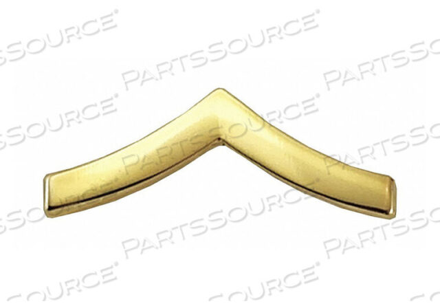 OEM#: 4404MGMETAL RANK INSIGNIA PVT. CHEVRON GOLD PR by Heros Pride