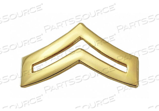 OEM#: 4420RGMETAL RANK INSIGNIA CPL. CHEVRON GOLD PR by Heros Pride