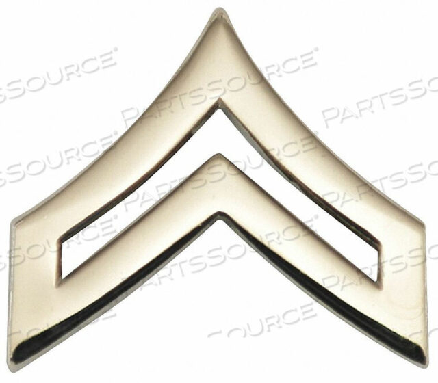 OEM#: 4440TNMETAL RANK INSIGNIA CPL. CHEVRON NCKL PR by Heros Pride