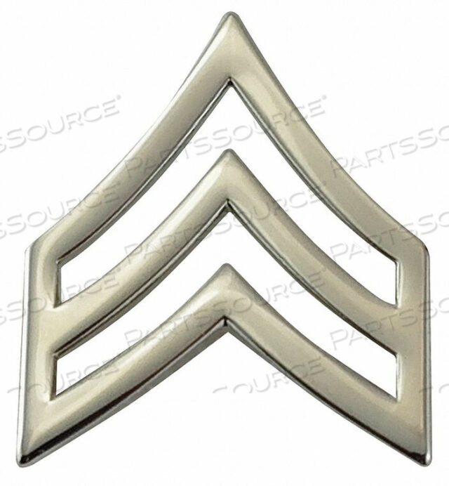 OEM#: 4442TNMETAL RANK INSIGNIA SGT. CHEVRON NCKL PR by Heros Pride