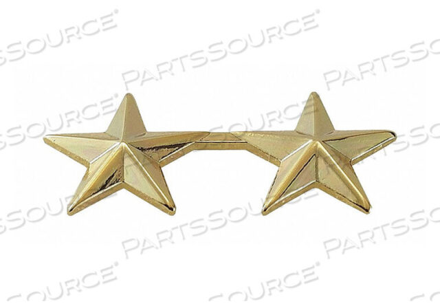 OEM#: 4491GMETAL RNKINSIGNIA TWO 5/8 STARS GOLD PR by Heros Pride