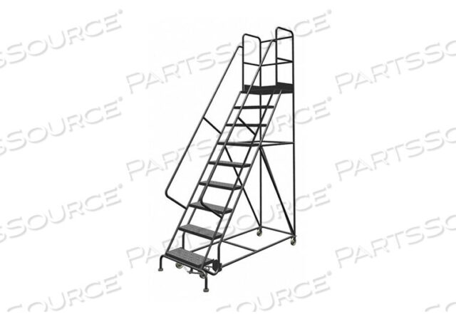 OEM#: KDSR107246-D37 STEP 24W 30D TOP STEP STEEL ROLLING LADDER, PERFORATED TREAD, 36 HANDRAIL by Tri-Arc
