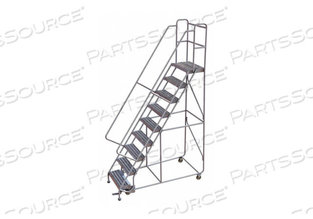 OEM#: WLAR109244ROLLING LADDER 9 STEP ALUMINUM RIBBED by Tri-Arc
