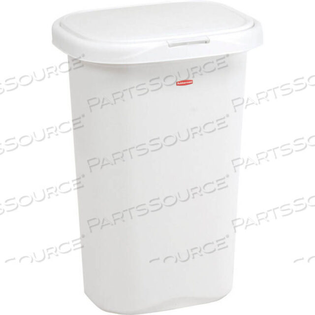 OEM#: FG5L5806WHTLINER LOCK SPRING TOP WASTEBASKET 5L58 52 QT, WHITE by Rubbermaid Cart