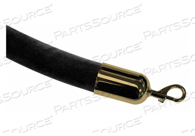 OEM#: ROPE-VELR-33-06/0-2-SNAP-2PBLACK VELOUR ROPE 6 FT BLACK by Lawrence Metal