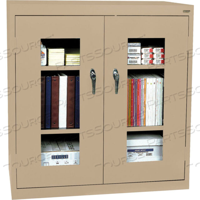 CLEAR VIEW COUNTER HEIGHT CABINET CA2V362442 - 36X24X42, SAND