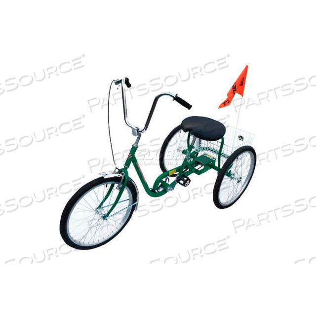 INDUSTRIAL TRICYCLE 250 LB CAPACITY 3 SPEED COASTER BRAKE GREEN