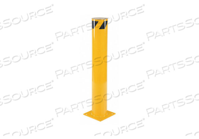 STEEL PIPE SAFETY BOLLARD - YELLOW