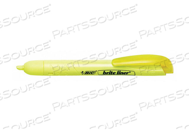 HIGHLIGHTER FLOUR YLW RETRACTABLE PK12