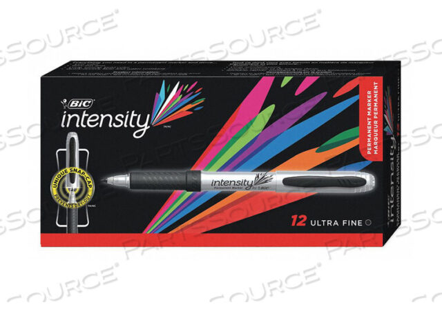 OEM#: BICGPMU11BKPERMANENT MARKER BLACK ULTRA FINE PK12 by BIC