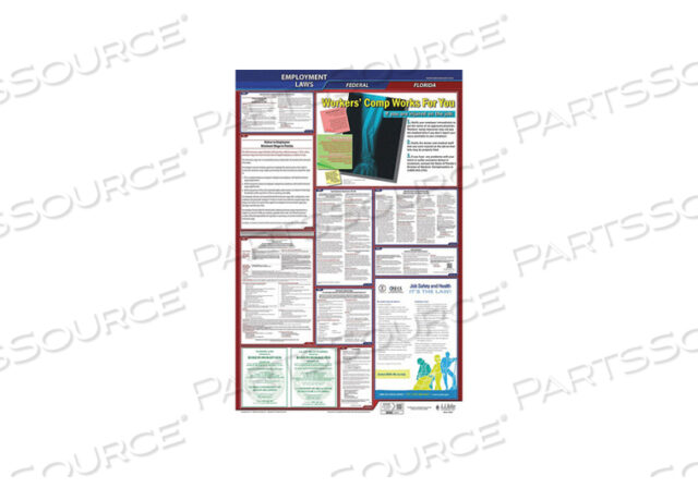 OEM#: 300-FL-1LABORLAW POSTER FED/STA FL ENG 26INH 1YR by J.J. Keller & Associates