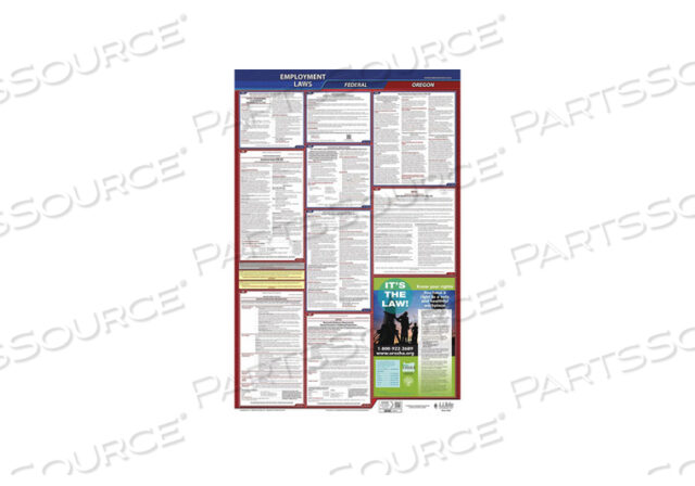 OEM#: 300-ORLABORLAW POSTER FED/STA OR ENG 40WX26INH by J.J. Keller & Associates