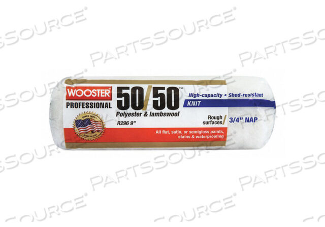 OEM#: R296-9PAINT ROLLER COVER 9IN.L. 3/4IN.NAP by Wooster