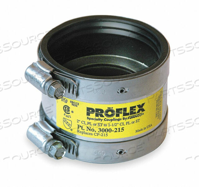 OEM#: 3000-2152 CAST IRON X 1-1/2 PVC/STEEL/XHCI PROFLEX COUPLING by Fernco