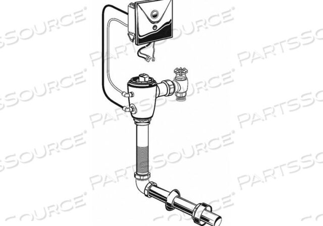 OEM#: 606B211.007CONCEALED BACK SPUD AUTOMATIC FLUSHVALVE by American Standard