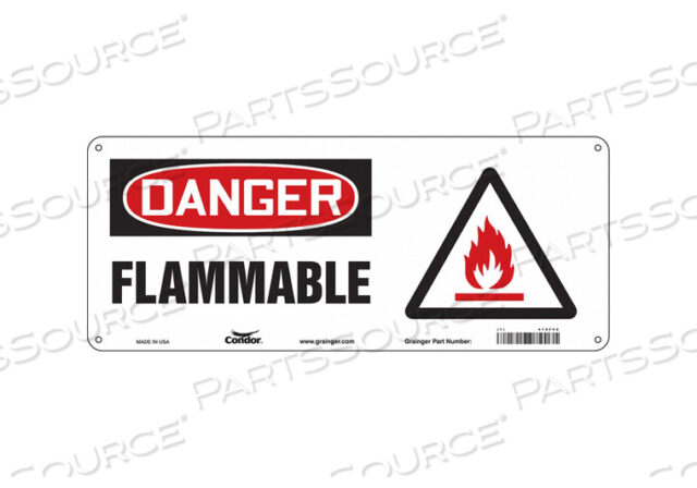 DANGER SIGN 17 WX7 H 0.032 THICKNESS