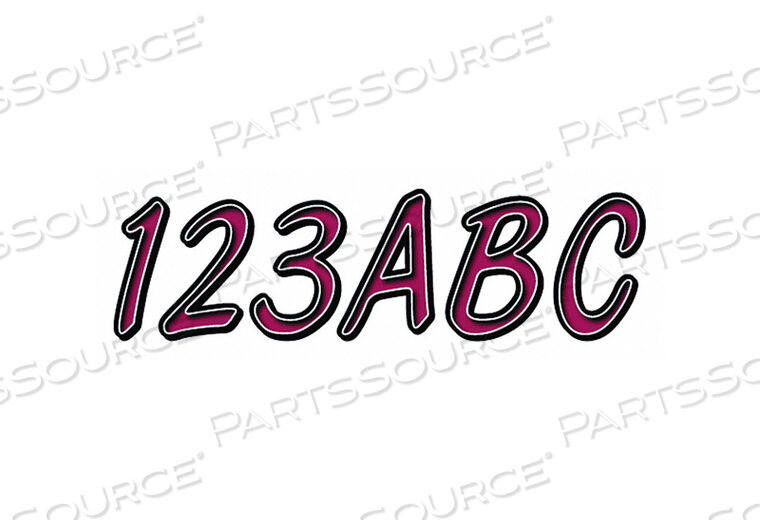 OEM#: GRUBKG400NUMBER AND LETTER COMBO KIT BURGUNDY by Hardline Products