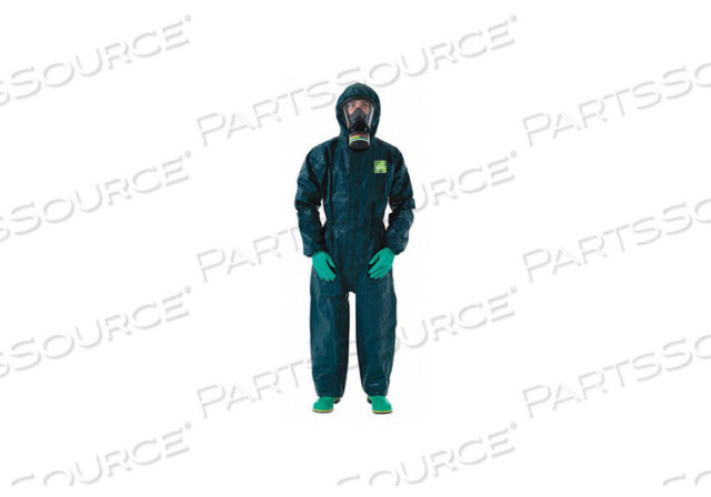 OEM#: GR40-T-92-122-08J4519 HOODED COVERALL SOCK BOOT GREEN 4XL PK6 by Ansell Healthcare