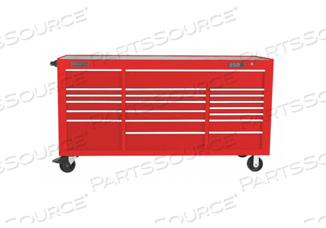 J4797 ROLLING CABINET RED 43-1/4 H 20 DRAWERS