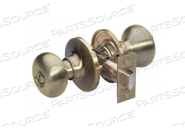 OEM#: BC0305BOXKNOB LOCKSET BISCUIT STYLE ANTIQUE BRASS by Master Lock