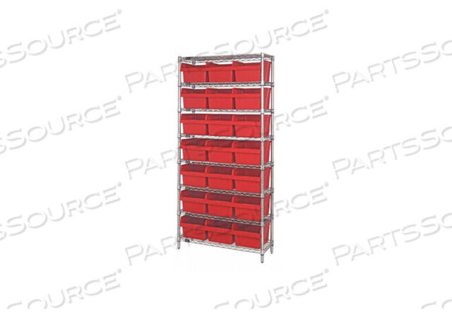 OEM#: WR8-816RDBIN SHELVING OVERALL 36 D RED by Quantum Storage Systems