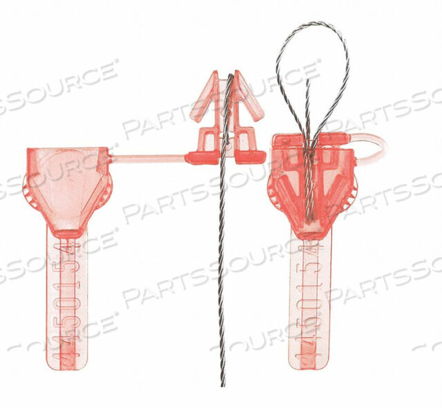 OEM#: 019N36ST3PCRDWIRE OOP MOLD SEAL RED 14 PK250 by ELC Security Products