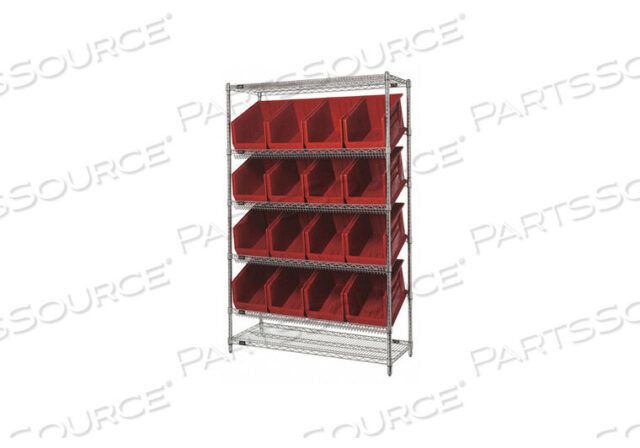 OEM#: WRSL6-74-1848-260RDPICK RACK 74 OVERALL H 16 BINS RED by Quantum Storage Systems