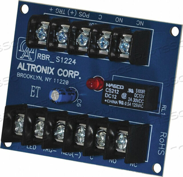 OEM#: RBR1224RATCHET RELAY 12/24VDC 20MA DPDT by Altronix Corporation