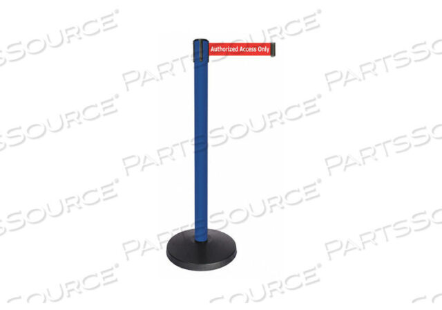 OEM#: QPLUS-23-RABARRIER POST BLUE POST RED/WHT TEXT BELT by Queueway