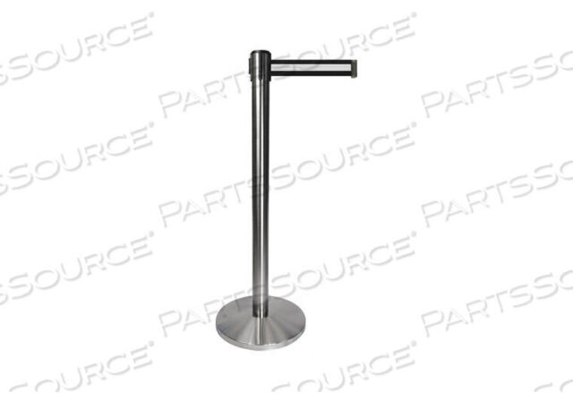 OEM#: QPLUS-1S-S3BARRIER POST GRAY BLK/WHITE STRIPE BELT by Queueway