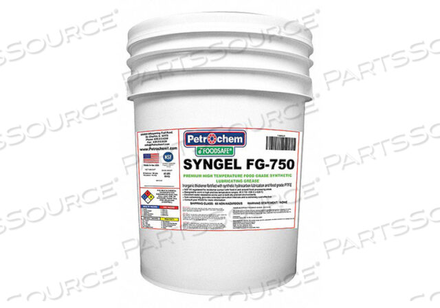 OEM#: FOODSAFE SYNGEL FG-750-005FOOD GRADE SYNTHETIC HIGH TEMP GREASE by Petrochem