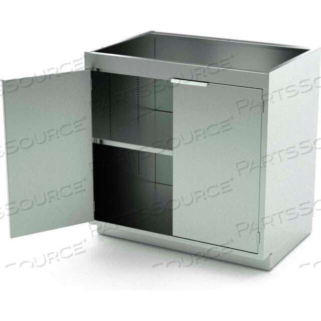 OEM#: BC-1203STAINLESS STEEL BASE CABINET, 2 HINGED DOORS, 1 SHELF, 48W X 21D X 36H by Aero Manufacturing Co.