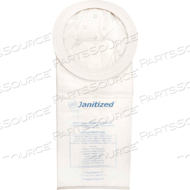 BISSELL HIGH EFFICIENCY VACUUM BAG FOR BISSELL 10 QT. BACKPACK MODEL 37491